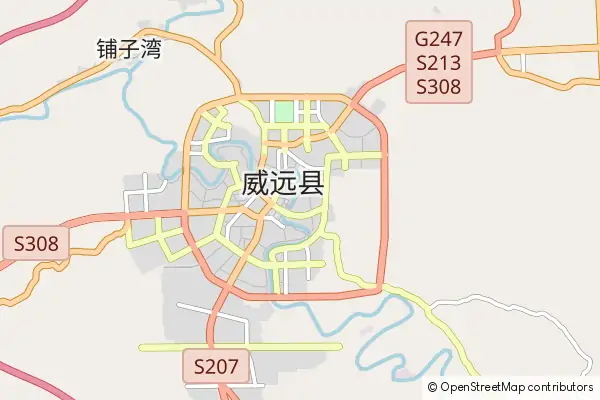 Mapa Weiyuan County