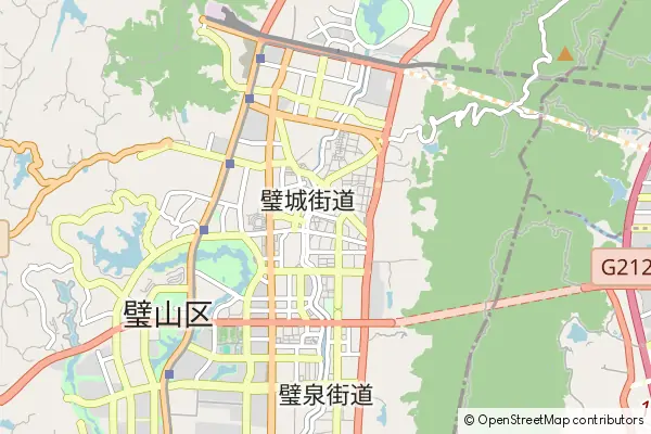 Mapa Bishan County