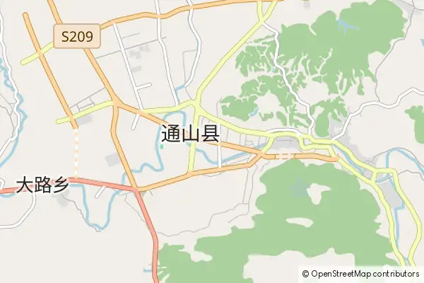 Mapa Tongshan County