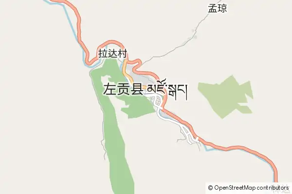 Mapa Zuogong County