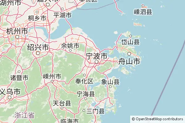 Mapa Ningbo