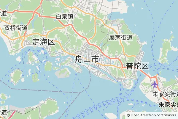 Mapa Zhoushan