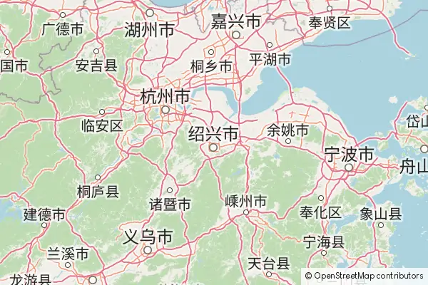 Mapa Shaoxing