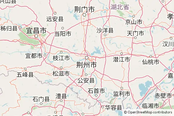 Mapa Jingzhou