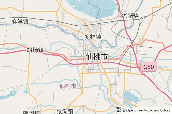 Mapa Xiantao