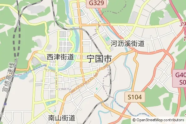 Mapa Ningguo