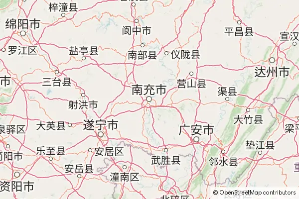 Mapa Nanchong