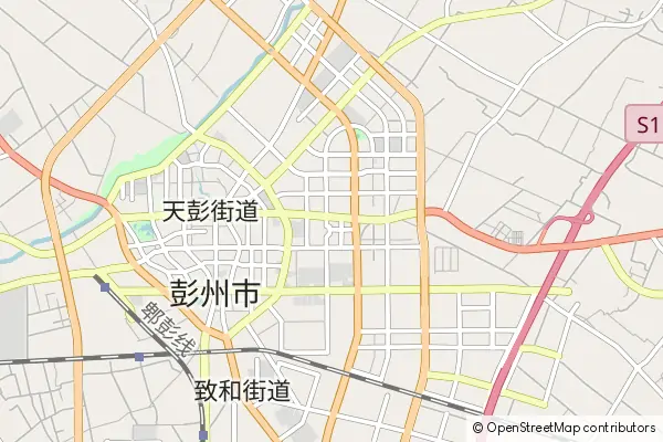 Mapa Pengzhou