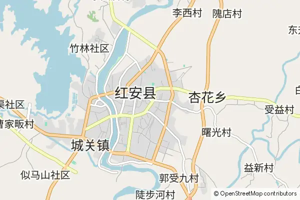 Mapa Hong'an County