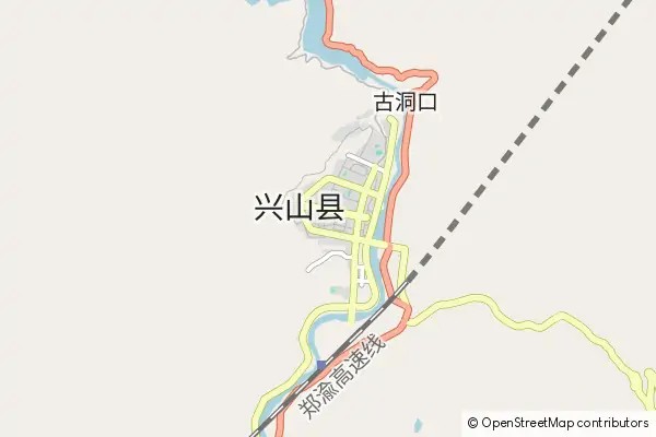 Mapa Xingshan County