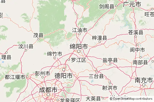 Mapa Mianyang