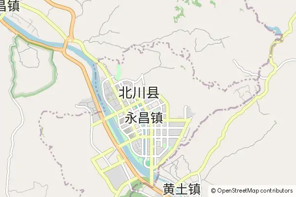 Mapa Beichuan County