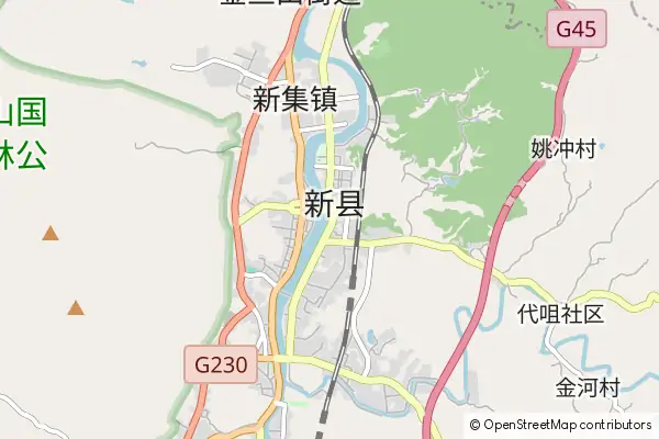 Mapa Xin County