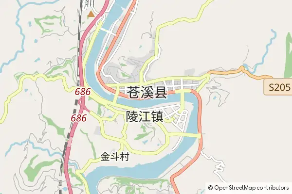 Mapa Cangxi County