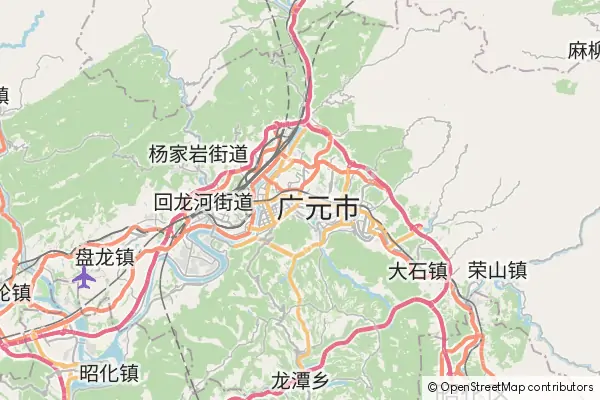 Mapa Guangyuan