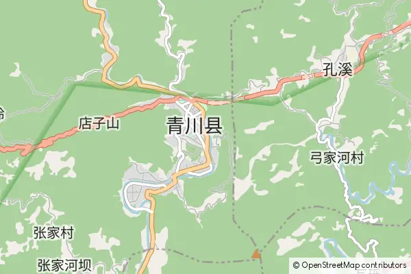 Mapa Qingchuan County