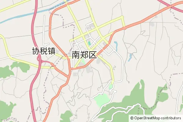 Mapa Nanzheng County