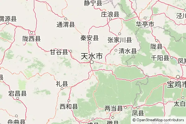 Mapa Tianshui