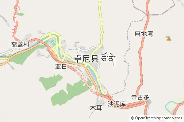 Mapa Zhuoni County