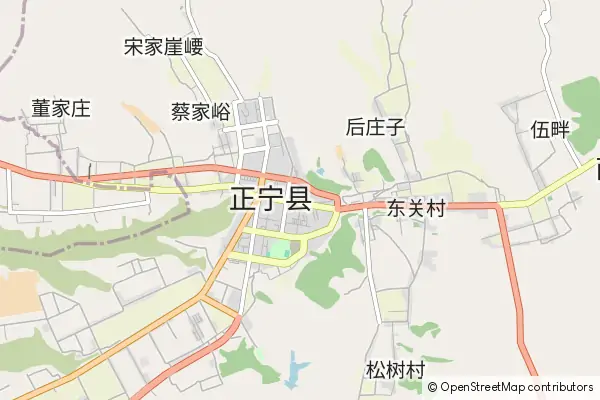 Mapa Zhengning County