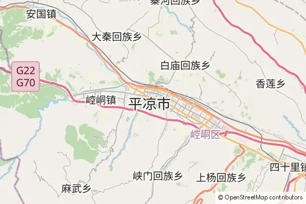 Mapa Pingliang