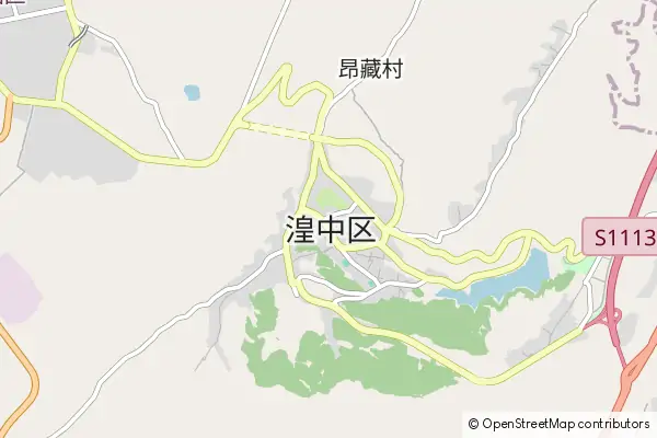 Mapa Huangzhong County