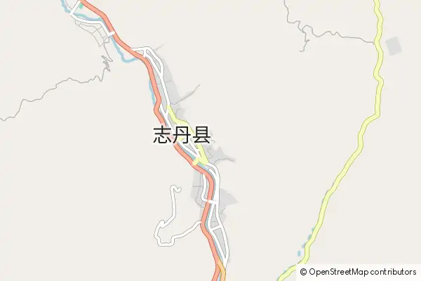 Mapa Zhidan county