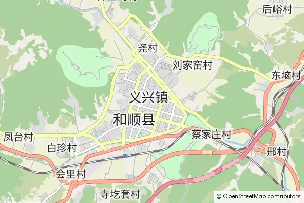 Mapa Heshun County