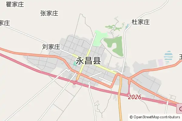 Mapa Yongchang County