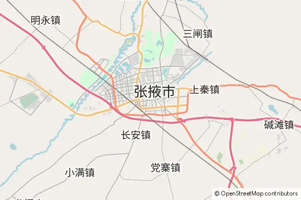 Mapa Zhangye