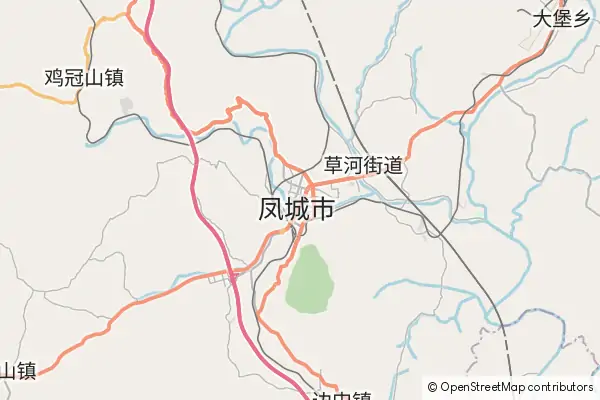 Mapa Fengcheng