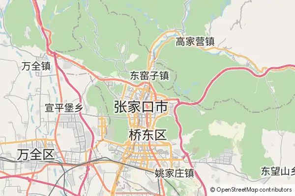 Mapa Zhangjiakou