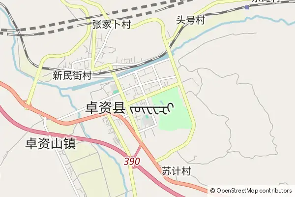 Mapa Zhuozi County