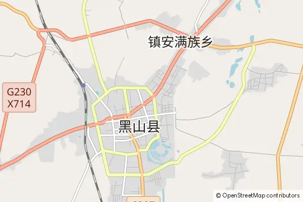 Mapa Heishan County