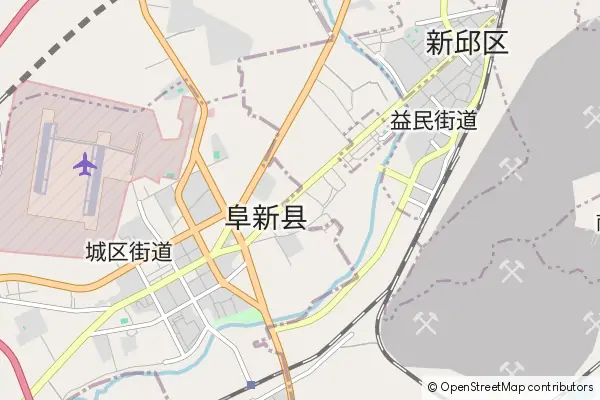 Mapa Fuxin County