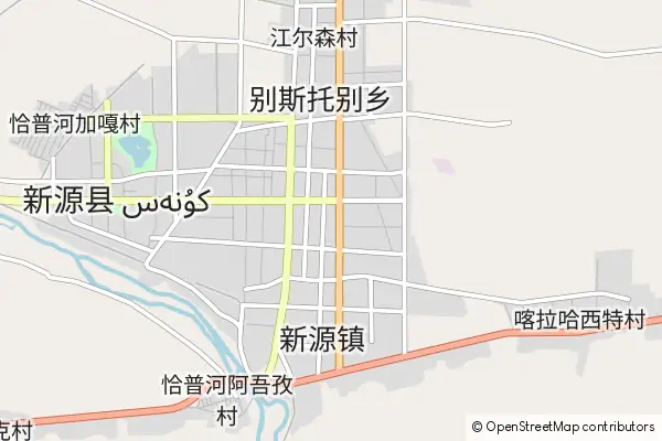 Mapa Xinyuan County