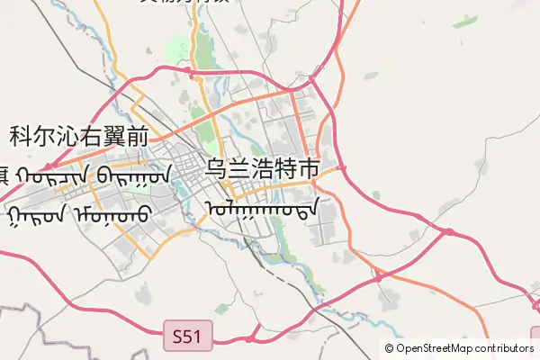 Mapa Ulanhot