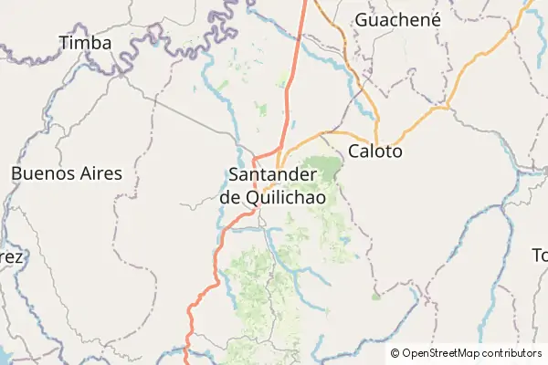 Mapa Santander de Quilichao