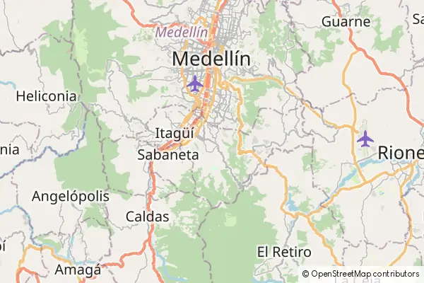 Mapa: Envigado • © OpenStreetMap contributors Mapa Envigado