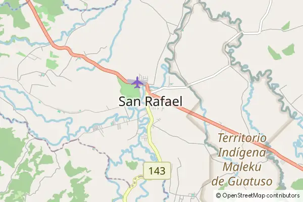 Mapa San Rafael de Guatuso