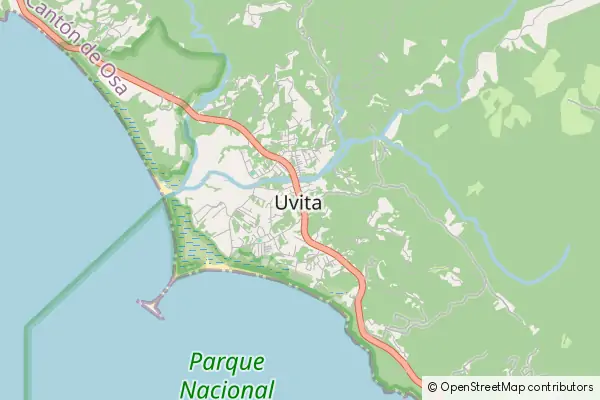 Mapa Uvita