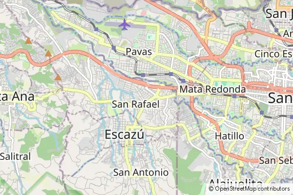 Mapa San Rafael de Escazu