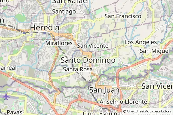 Mapa Santo Domingo de Heredia