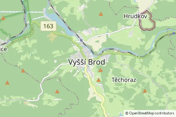 Mapa Vyšší Brod