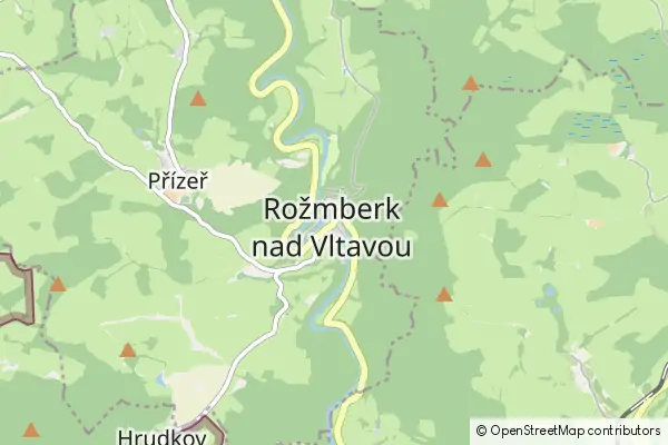 Mapa Rožmberk nad Vltavou