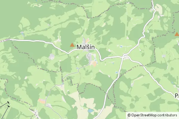 Mapa Malšín