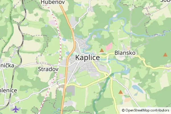 Mapa Kaplice