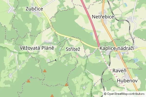 Mapa Střítež