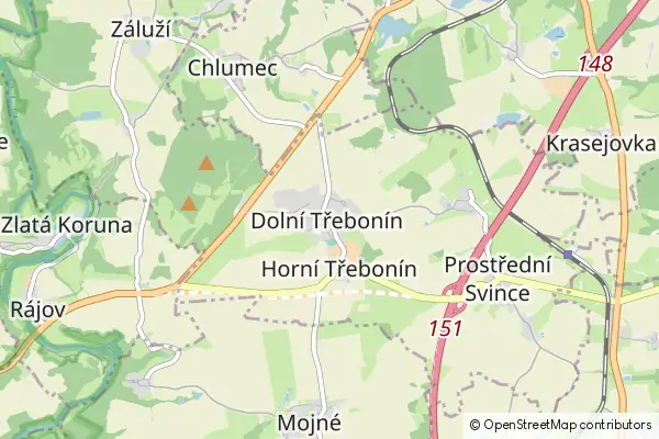 Mapa Dolní Třebonín