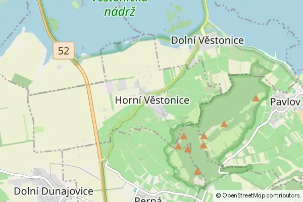 Mapa Horní Věstonice